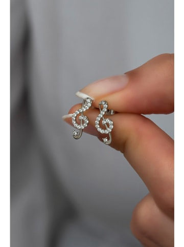 Heliophilia Srebrne kolczyki-wkrętki z cyrkoniami