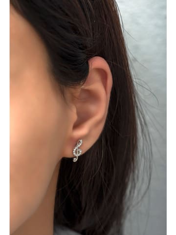 Heliophilia Srebrne kolczyki-wkrętki z cyrkoniami
