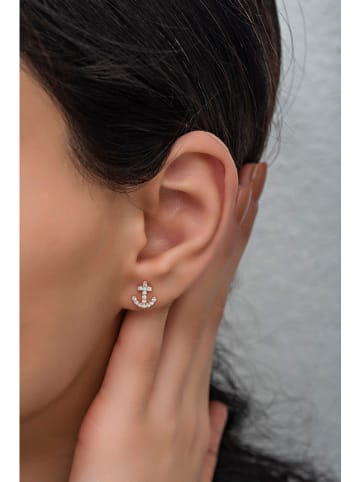 Heliophilia Zilveren oorstekers met edelstenen