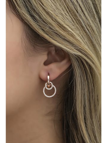 Heliophilia Zilveren creolen met edelstenen