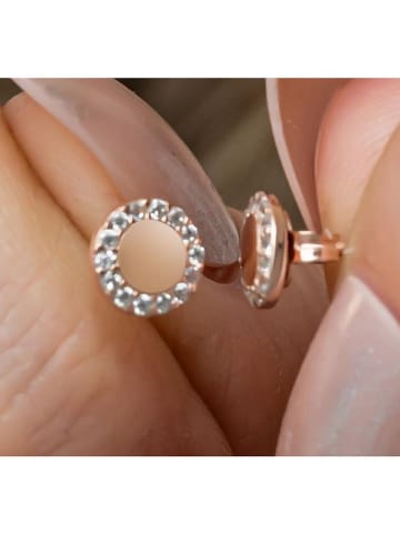 Heliophilia Rosévergold. Ohrstecker mit Edelsteinen