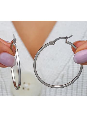 Heliophilia Srebrne kolczyki-kreole