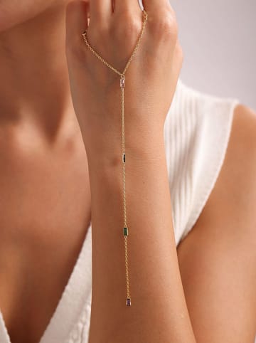 Heliophilia Vergulde ketting met sierstenen - (L)42 cm