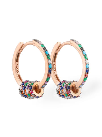 Heliophilia Silber-Creolen mit Edelsteinen