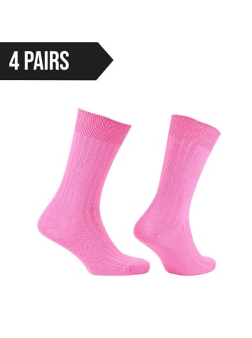 Norfolk 4-delige set: sokken lichtroze