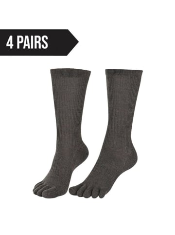 Norfolk 4er-Set: Socken in Anthrazit