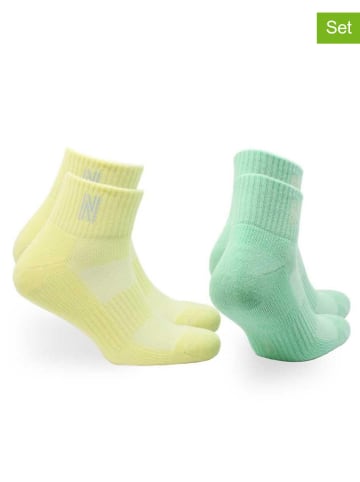 Norfolk 4-delige set: sokken geel/groen