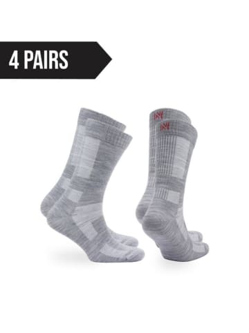Norfolk 4er-Set: Funktionssocken in Grau