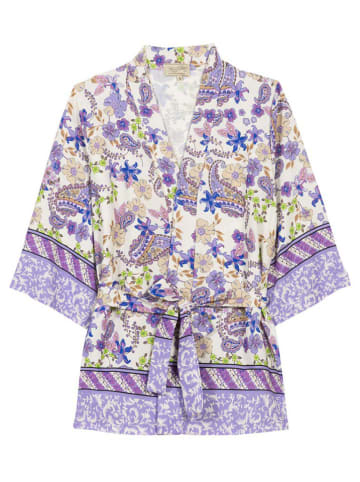 Herrlicher Kimono "Sae" in Lila/ Creme