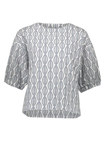 Herrlicher Blouse donkerblauw/wit