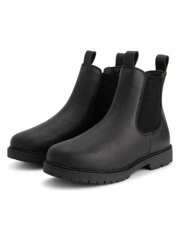 TRAVELIN' Leder-Chelsea-Boots "Raufoss" in Schwarz