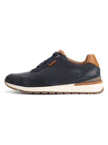 TRAVELIN' Leren sneakers "Dalton" donkerblauw
