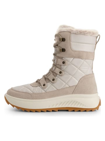 TRAVELIN' Leren winterlaarzen "Davos" crème