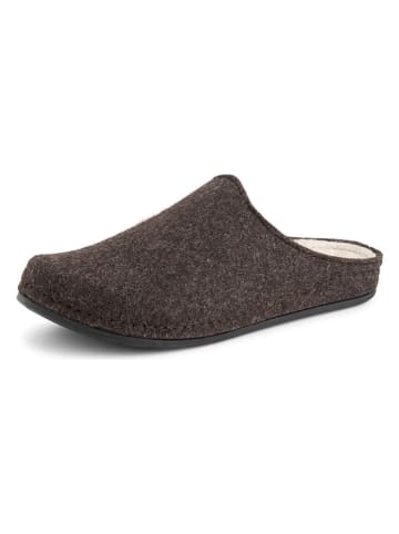 TRAVELIN' Kapcie "Come Home" w kolorze brązowym