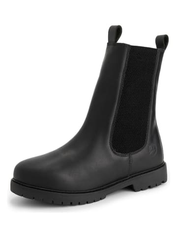 TRAVELIN' Leder-Chelsea-Boots "Herning" in Schwarz