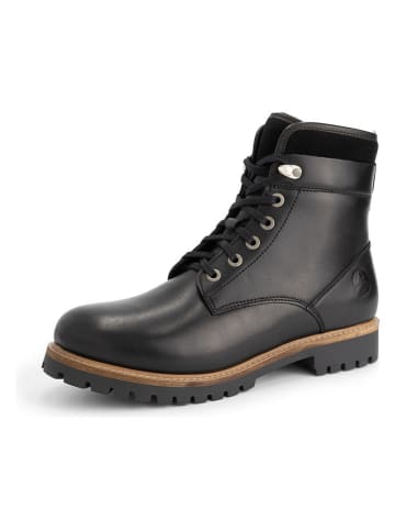 TRAVELIN' Leren boots "Karhamn" zwart