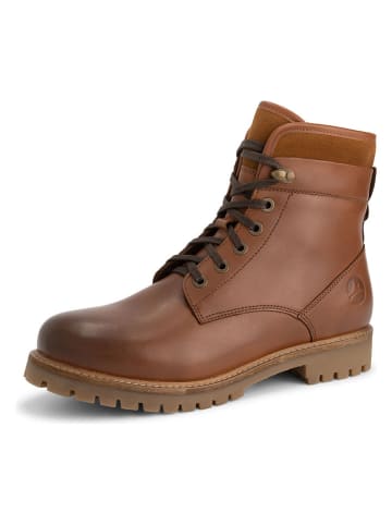 TRAVELIN' Leder-Boots "Karhamn" in Hellbraun