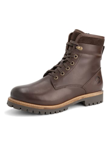 TRAVELIN' Leder-Boots "Karhamn" in Braun