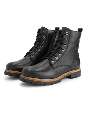 TRAVELIN' Leren boots zwart