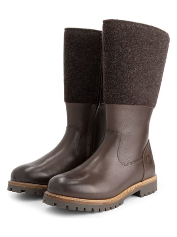 TRAVELIN' Leren laarzen "Lagen" bruin