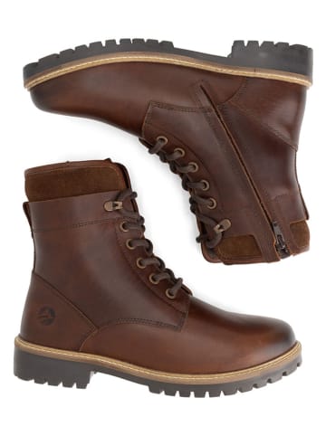 TRAVELIN' Leren boots "Langdets" bruin
