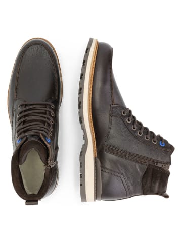 TRAVELIN' Skórzane trzewiki w kolorze brązowym