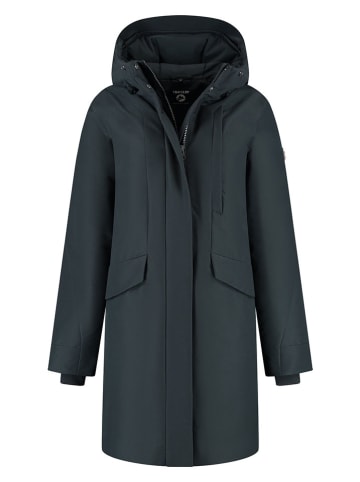 TRAVELIN' Płaszcz zimowy w kolorze antracytowo-czarnym