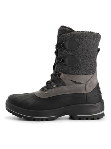 TRAVELIN' Leren winterboots "Moritz" zwart