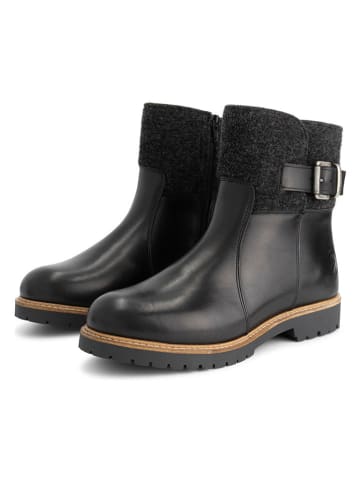TRAVELIN' Leren boots zwart