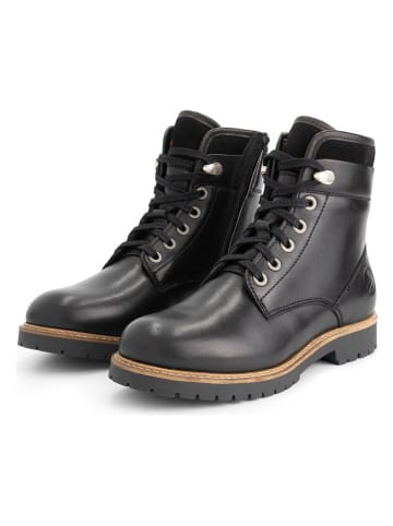 TRAVELIN' Leder-Boots in Schwarz