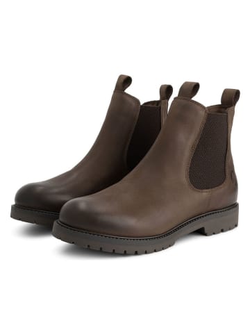 TRAVELIN' Skórzane sztyblety w kolorze brązowym