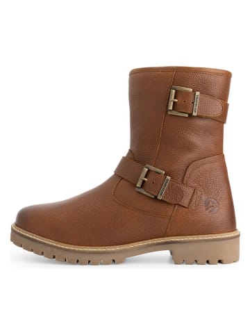 TRAVELIN' Leren boots "Skelde" lichtbruin