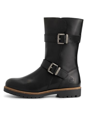 TRAVELIN' Leren boots zwart