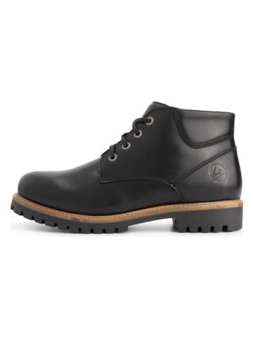 TRAVELIN' Leren veterschoenen zwart