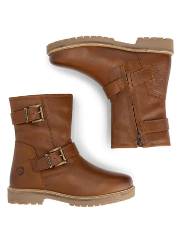 TRAVELIN' Skórzane botki w kolorze jasnobrązowym