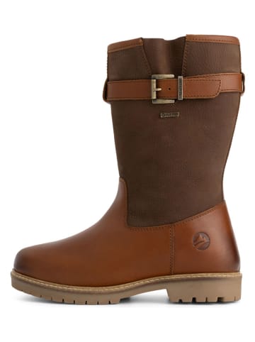 TRAVELIN' Leren boots "Vadso" lichtbruin/bruin