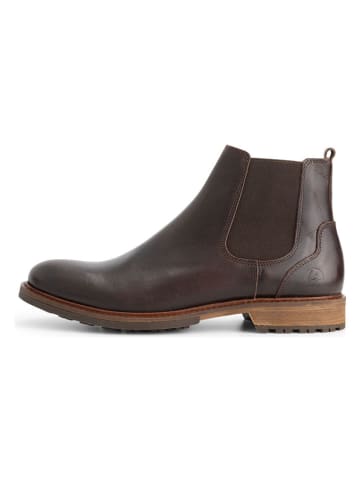 TRAVELIN' Leder-Chelsea-Boots "Winslow" in Braun