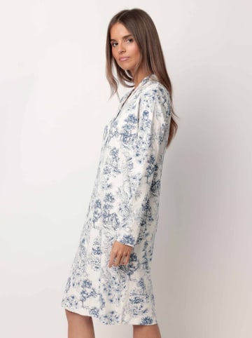 admas Nachthemd "Tapeta Toile De Jouy" wit/blauw