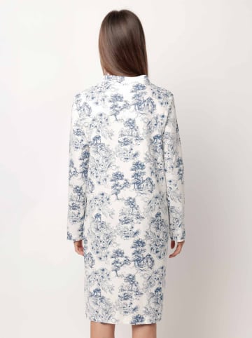 admas Nachthemd "Tapeta Toile De Jouy" wit/blauw