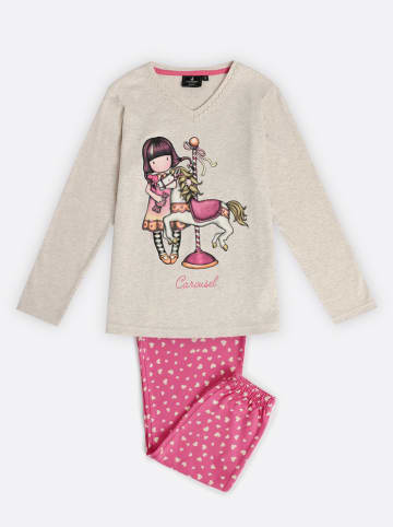 SANTORO London Pyjama "Santoro Gorjuss" in Creme/ Pink
