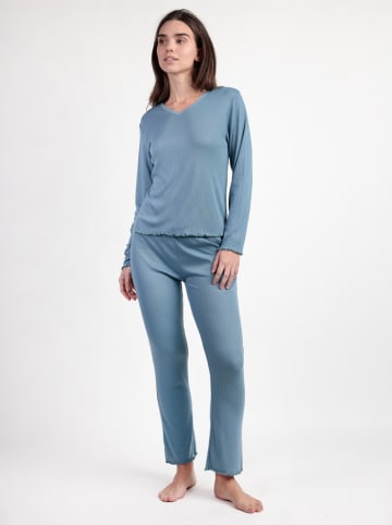 admas Pyjama in Blau