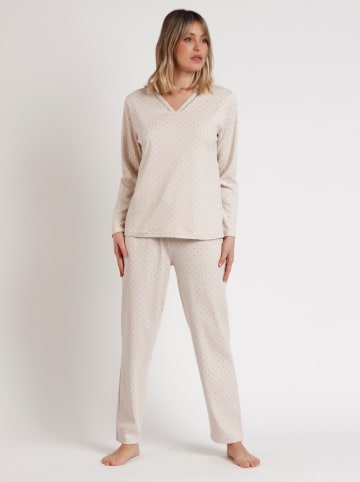 admas Piżama w kolorze kremowym