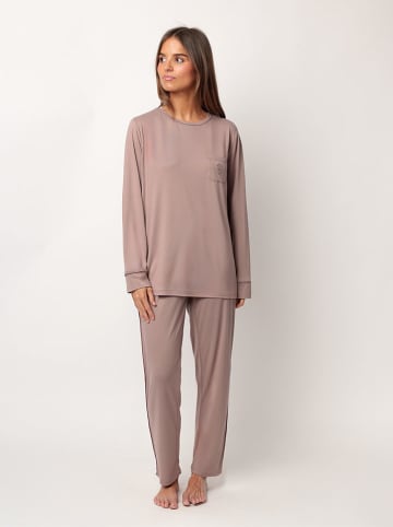 admas Pyjama in Braun