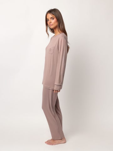 admas Pyjama in Braun
