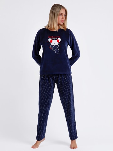 admas Pyjama donkerblauw