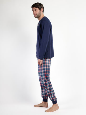 Peanuts Piżama "Peanuts" w kolorze granatowym