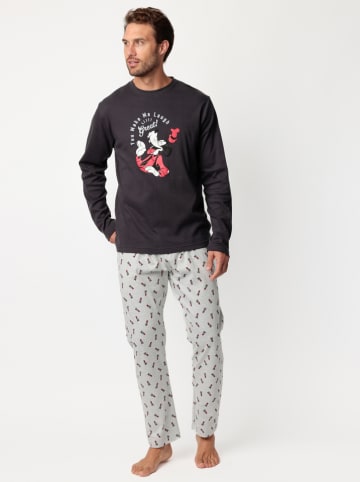 Disney Pyjama "Disney" zwart/lichtgrijs