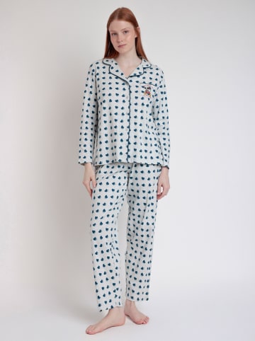 Disney Pyjama "Disney" in Hellgrau/ Blau