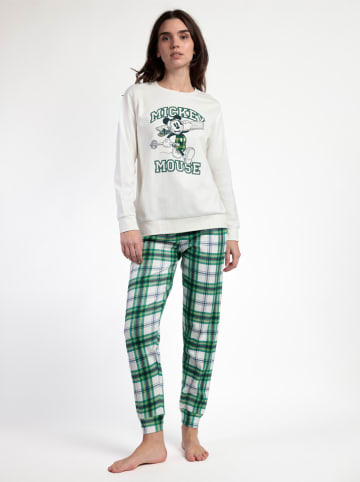 Disney Pyjama "Disney" in Weiß/ Grün