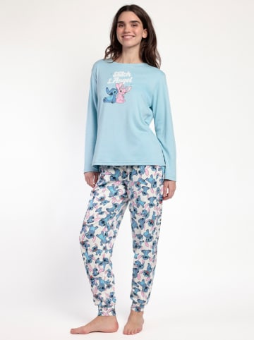 Disney Pyjama "Disney" in Hellblau/ Weiß